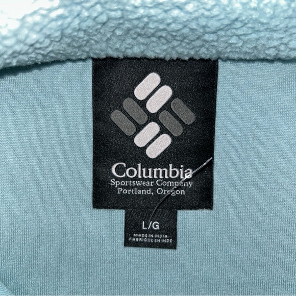 Columbia Men's Light Blue Fleece Pullover - Picture 5 of 5